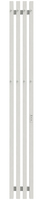 Электрический полотенцесушитель GROIS Quartet GR-125 180х1500 П3 RAL 9016 R