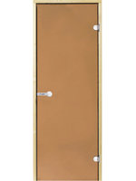 Двери стеклянные HARVIA 9/21 коробка сосна, бронза D92101M
