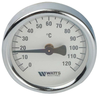 Термометр биметаллический накладной с пружиной Watts FR810 (TAB) 63 мм.